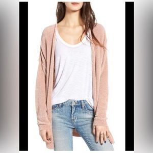 BP Nordstrom Women’s Mauve Pink Chenille Cardigan Size XS LIKE NEW